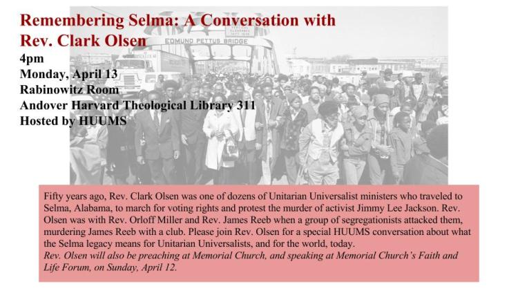 Remembering Selma- A Conversation with Rev. Clark Olsen